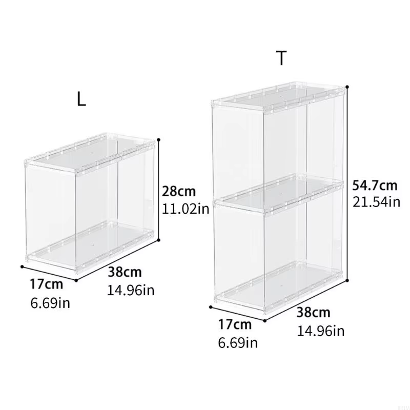 Conteneur rangement sacs modulaires, à main Transparent empilable, organisateur, vitrine parfaite pour les petits