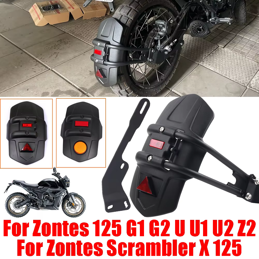 Garde-boue arrière pour moto ZONTES G1 125 G1X ZT125 Z2 ZT125 U U1 U2 125 U125 Scrambler X 125 – Accessoire anti-éclaboussures