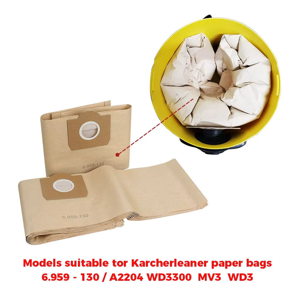 Sac à poussière 6.959-130 pour Karcher WD3 MV3 WV3 WV4 WD3200 WD3300 A2204 A2656 SE4001 SE4002 NT18, sac épais de grande capacité, étanche aux fuites