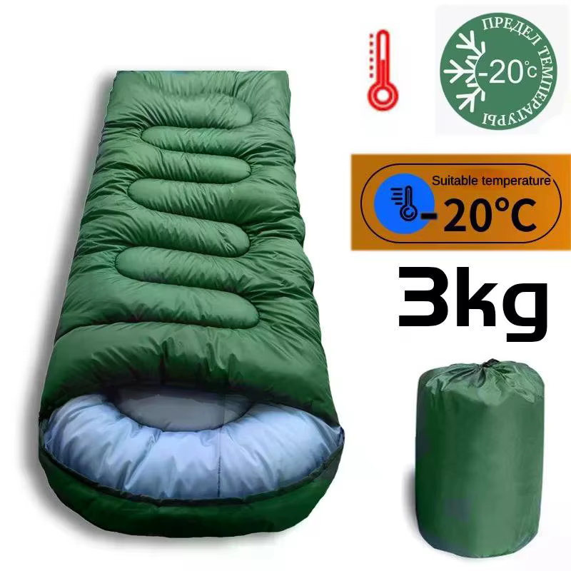 Sac de couchage surdimensionné épais et élargi de 3
