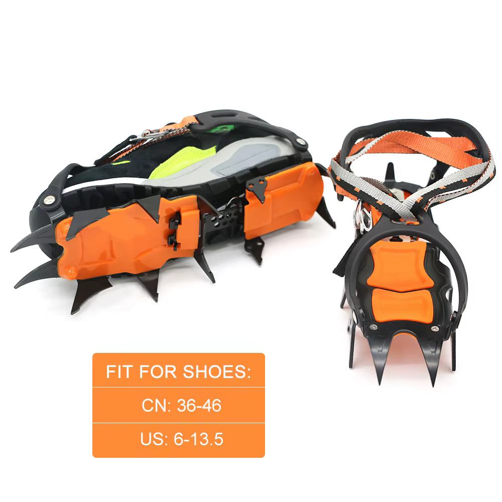 Crampons coordonnants en acier inoxydable pour la glace et la neige