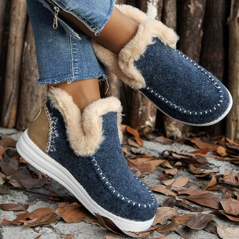 Bottes 2025 chaussures d'hiver pour femme fourrure Botas Mujer décontracté femmes bottines chaussures d'hiver femme en caoutchouc bottes de neige pour les femmes