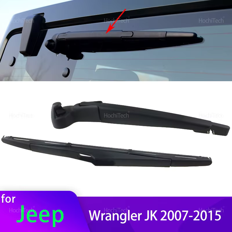 Pour Jeep Wrangler JK 2007-2015 68002490AB accessoires de voiture pare-brise arrière lave-glace bras d'essuie-glace ensemble de lames 2010 2011 2012