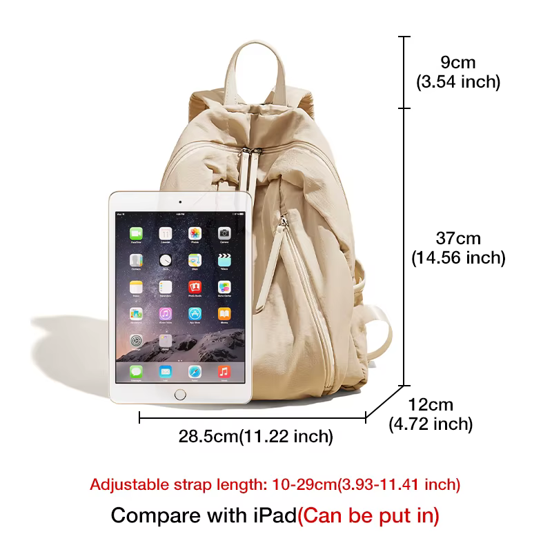 Sac à dos en tissu de coton imperméable pour femme