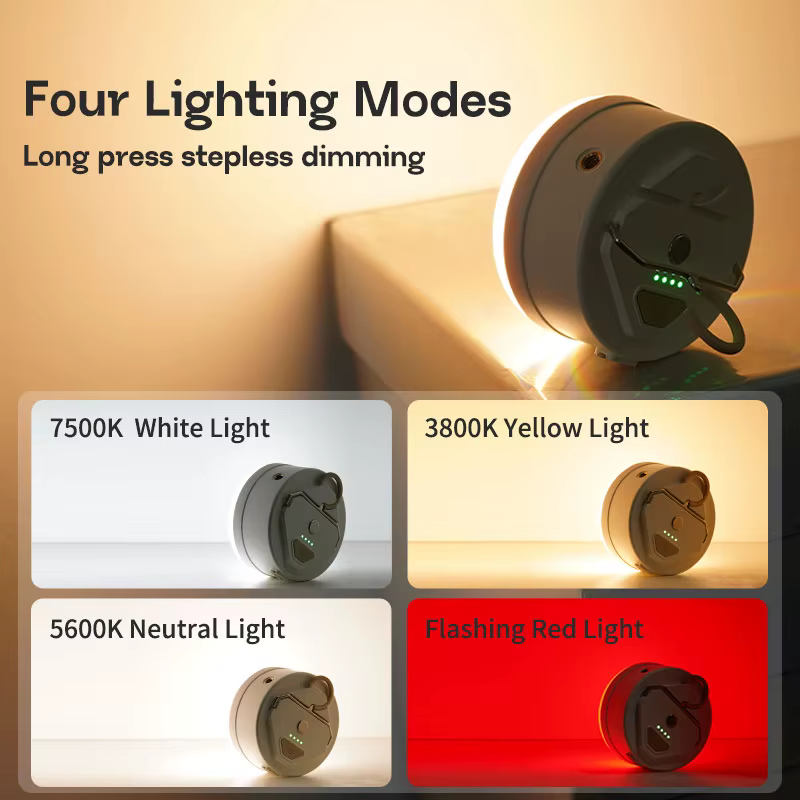 MOSLIGHTING extérieur LED Camping lumière 4 Modes MiNi Portable accrocher tente lampe USB Rechargeable