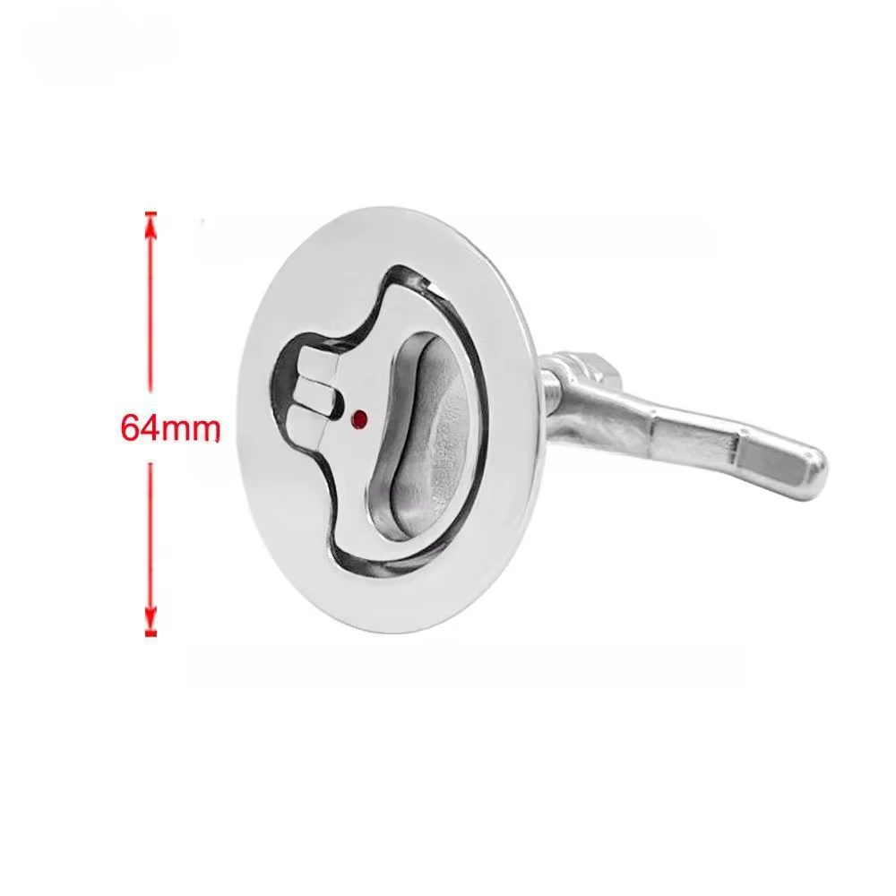 Loquet à came affleurant en acier inoxydable 316, loquet de pont à nervures, quincaillerie marine, serrure de sol de bateau, accessoire de Yacht