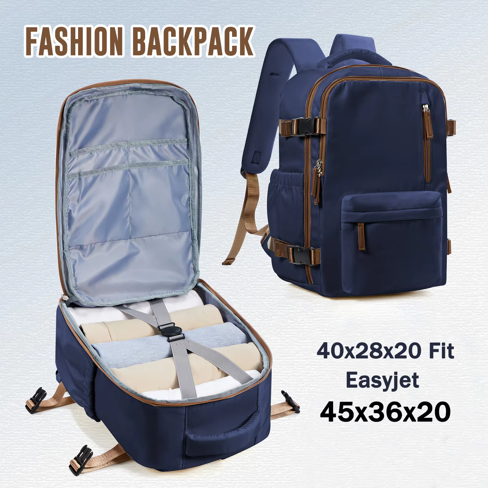 Sac à dos pour hommes sac à dos de voyage sac de cabine taille Ryanair 40x20x25 sac à dos grand cahier d'affaires étanche femme sac à dos cadeau