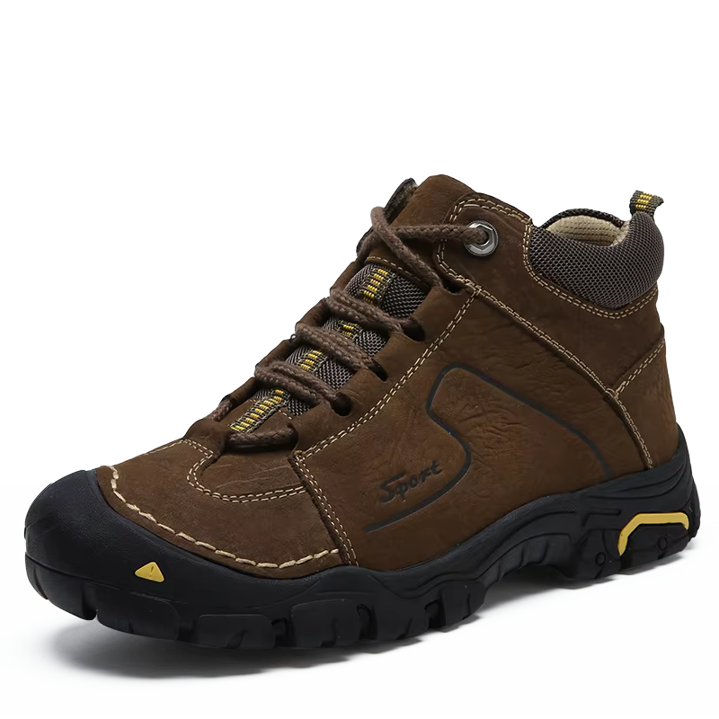 Chaussures de randonnée imperméables en cuir véritable pour hommes
