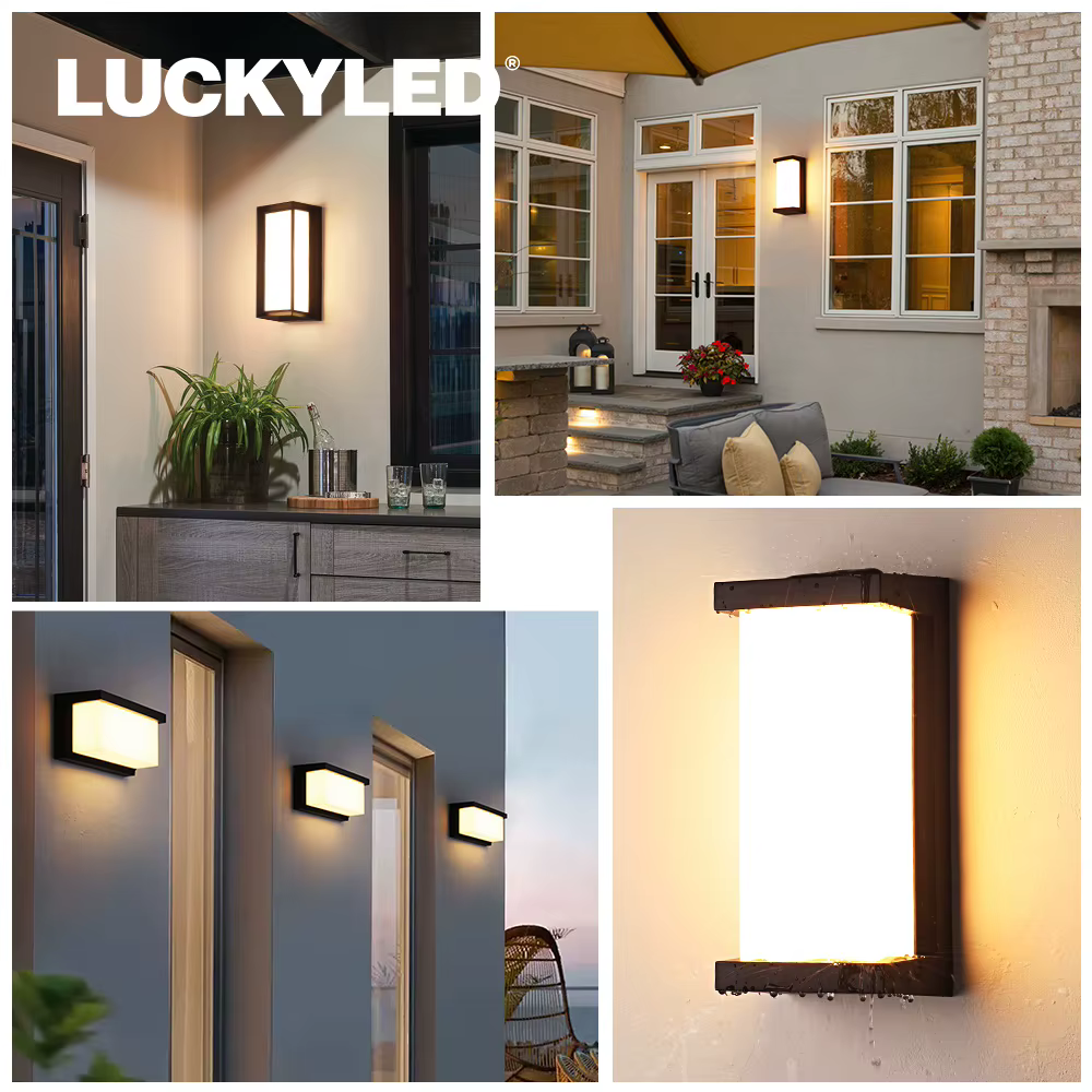 Applique murale extérieure imperméable à LED 24W Applique murale extérieure moderne AC90-260V éclairage mural extérieur de façade pour jardin de porche de rue