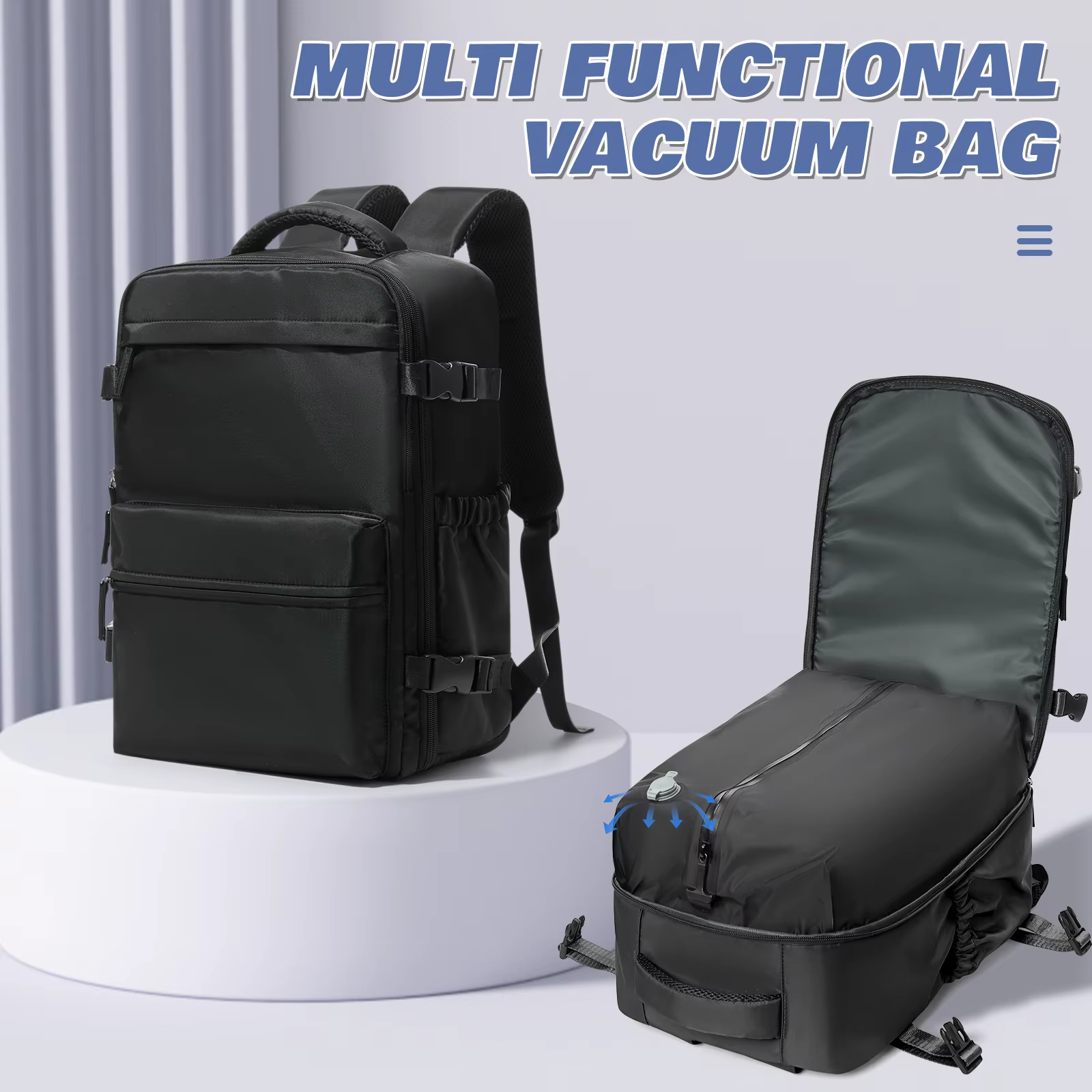 Sac à dos de voyage Airbag 43x29x15 sac de cabine avion, Ryanair 40x25x20 sac à dos électrique sous vide bagage à main, sac à dos Durable