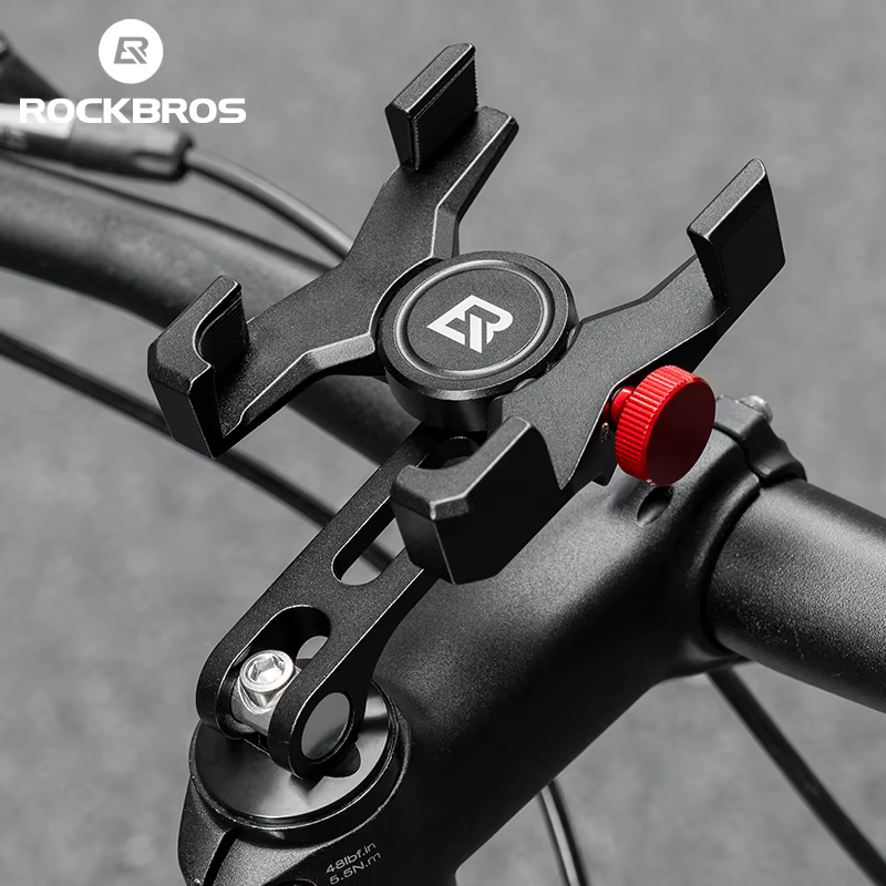 ROCKBROS-Support de téléphone portable pour vélo, 4.7-7.09 pouces, en alliage d'aluminium, haute résistance, accessoires de cyclisme
