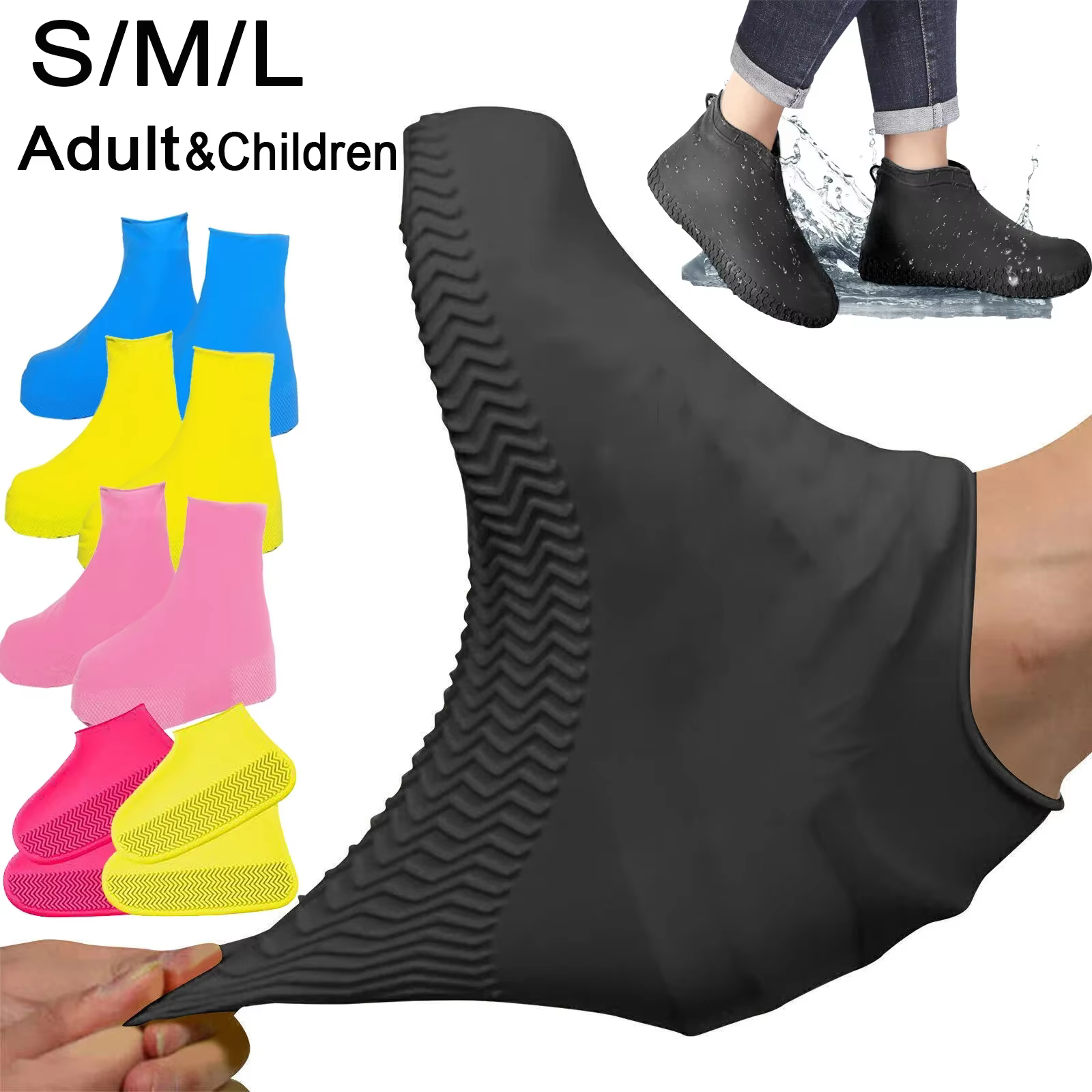 Couvre-chaussures imperméables en Silicone