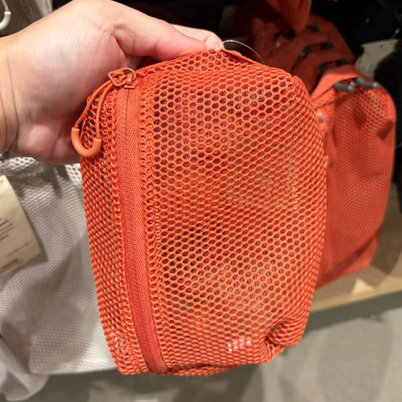 Sac de rangement portable en maille double couche, sac de toilette pour la maison et les voyages, organiseur simple pour fournitures de bureau