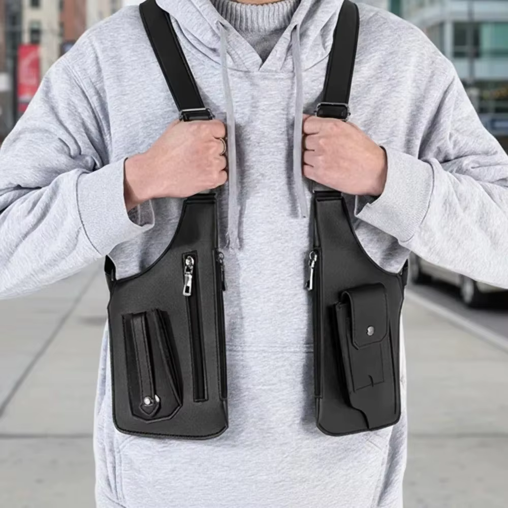 Sac tactique double épaule et bandoulière antivol dissimulé