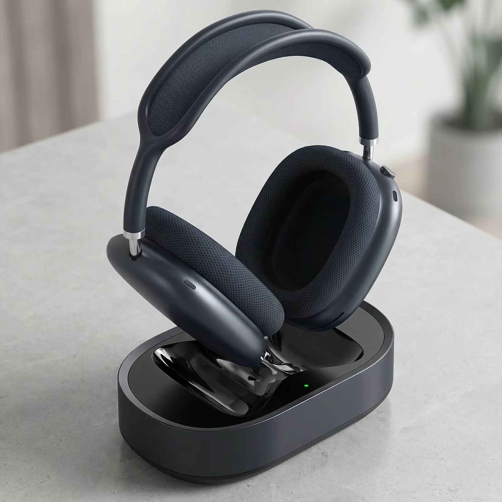 Support de casque de bureau adapté aux accessoires pour écouteurs AirPods Max, station de charge portable avec double connecteur anti-rayures