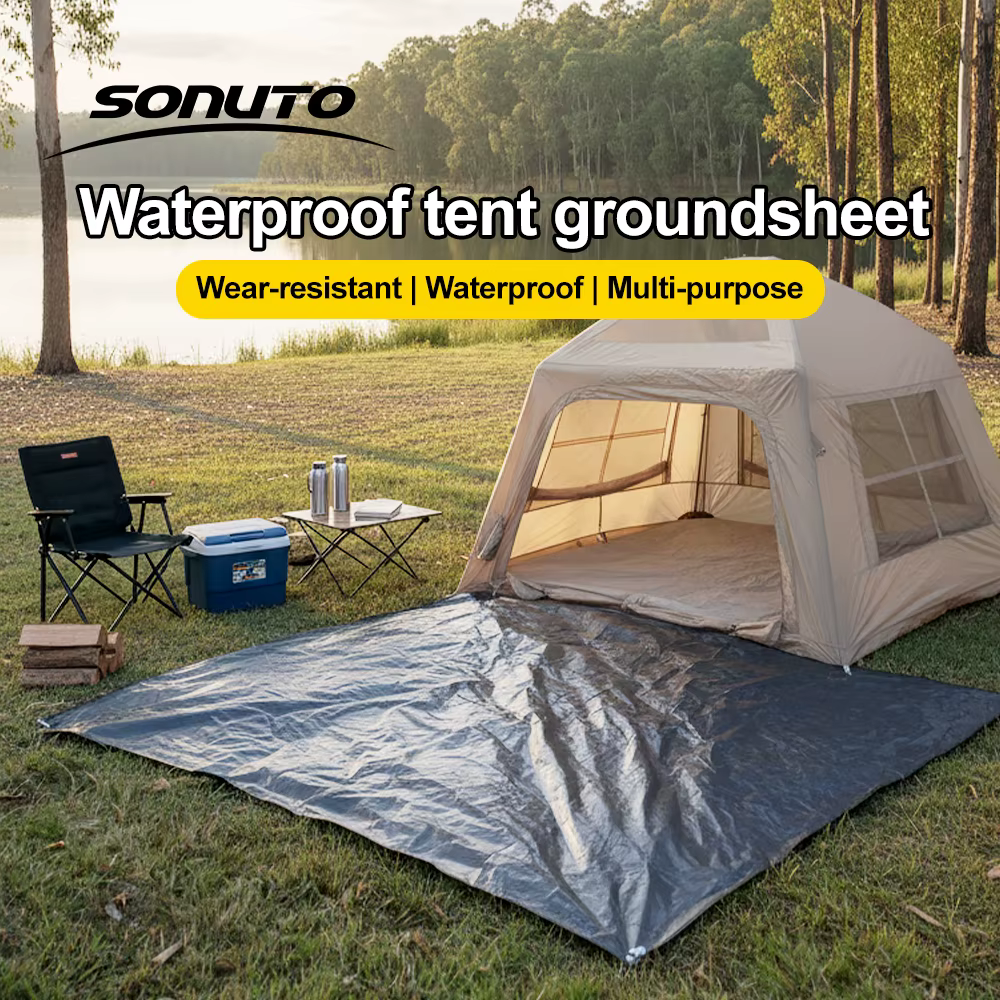 Tapis de sol robuste Sonuto pour tente - Bâche imperméable durable pour protection supplémentaire