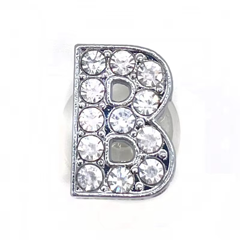 Lettres métalliques pour chaussures, 1 pièce, accessoires de jardin, strass brillants, décorations de chaussures pour cadeaux de noël