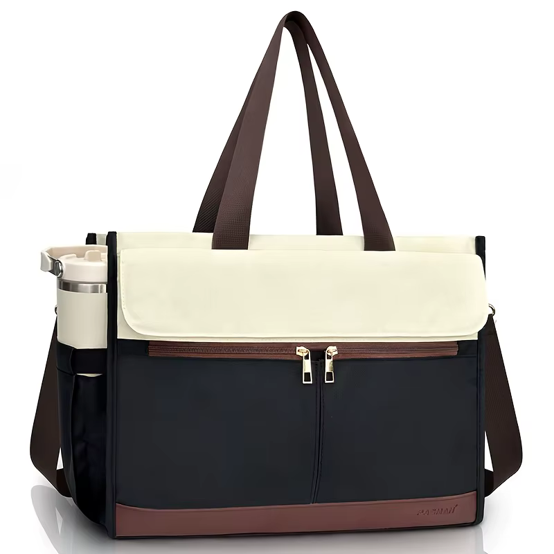 Sac fourre-tout isotherme pour femme avec bandoulière – Boîte à déjeuner isotherme anti-fuite en tissu Oxford