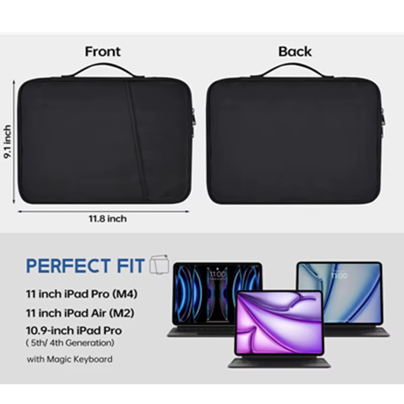 Étui pour ordinateur portable avec poignée imperméable et antichoc pour Macbook Air 11 12 13 13,6 pouces, puce M4 M3 M2, accessoires pour Mac Book