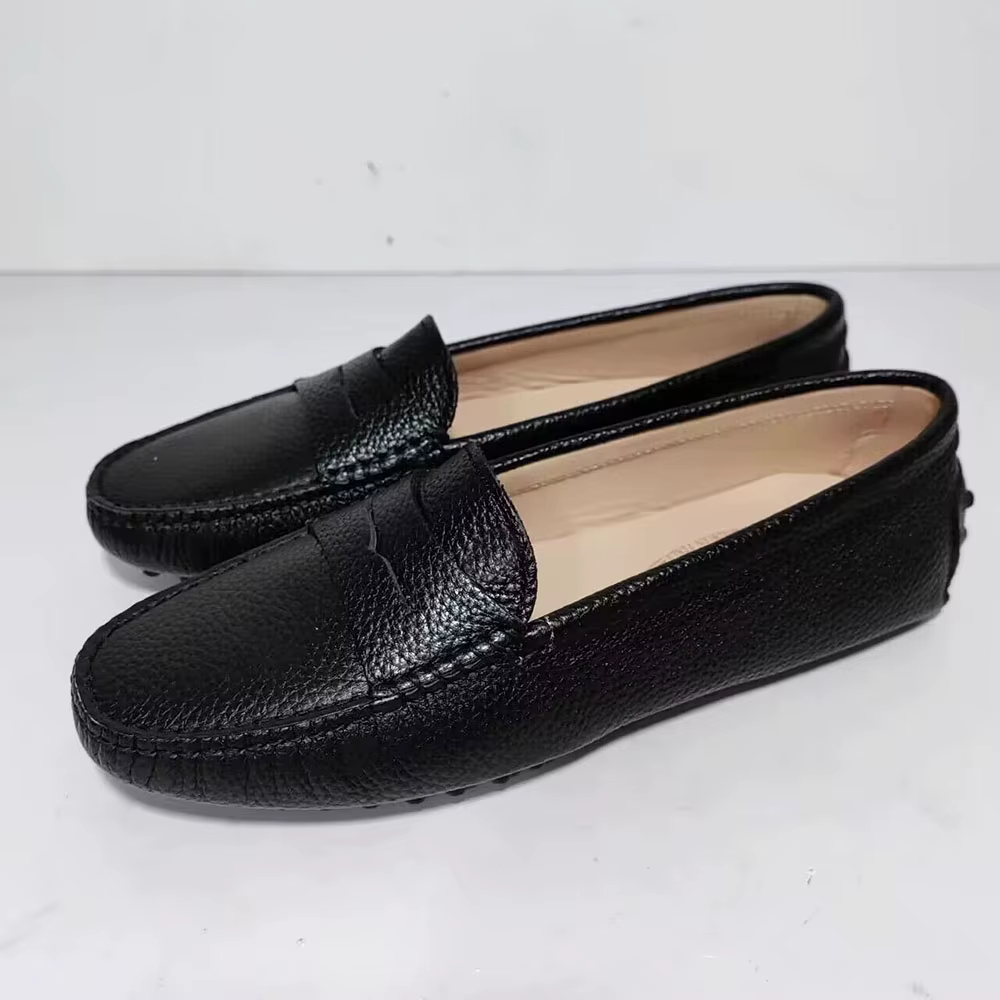 Chaussures Simples Doudou en Cuir Véritable