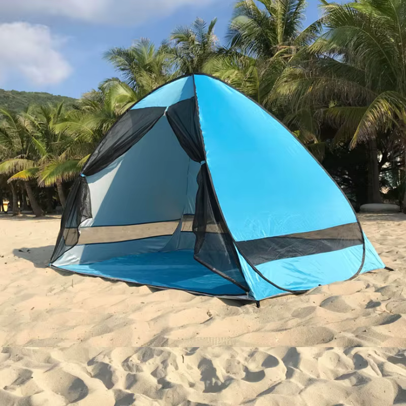 Tente à ouverture rapide pour 1 à 2 personnes, Protection UV anti-moustiques, rideau pare-soleil Portable automatique pour Camping en plein air