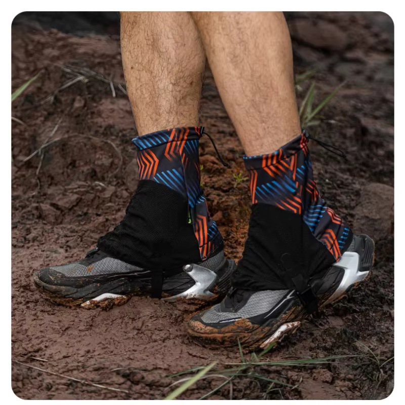 MAP BROTHER Outdoor F1001 guêtres de course hautes couvre-chaussures de protection anti-sable pour Triathlon Marathon randonnée réfléchissant