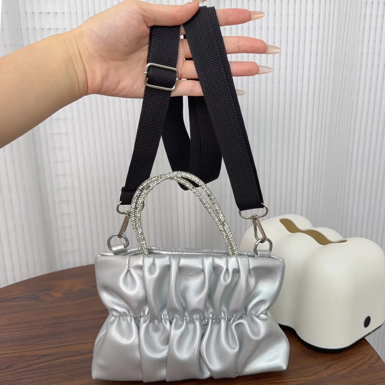 Sangle de sac à bandoulière de remplacement pour porte-documents pour hommes et femmes, sangle réglable noire, accessoires de sac, nouvelle collection 2025