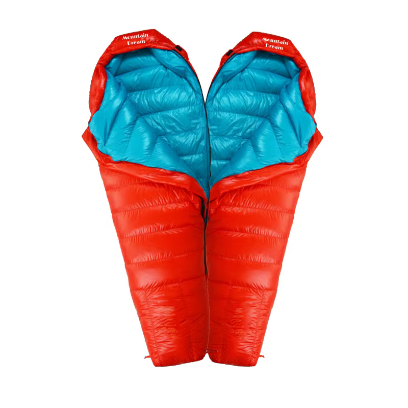 Sac de couchage de camping ultraléger pour l'extérieur, rempli de duvet d'oie chaud, style maman adulte, sac de couchage de voyage, camping, randonnée