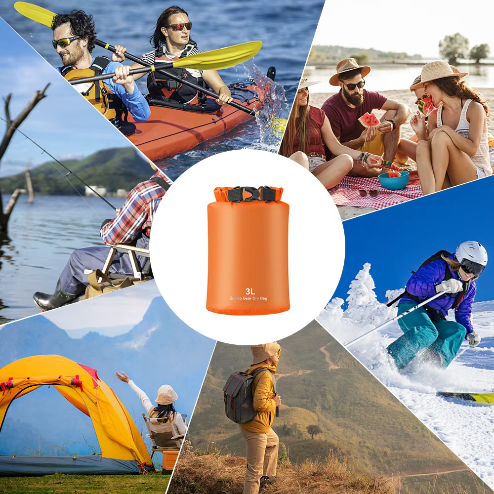 Sac sec ultraléger sac sec étanche sacs d'extérieur pour Camping randonnée kayak 3L/5L/12L/20L/35L