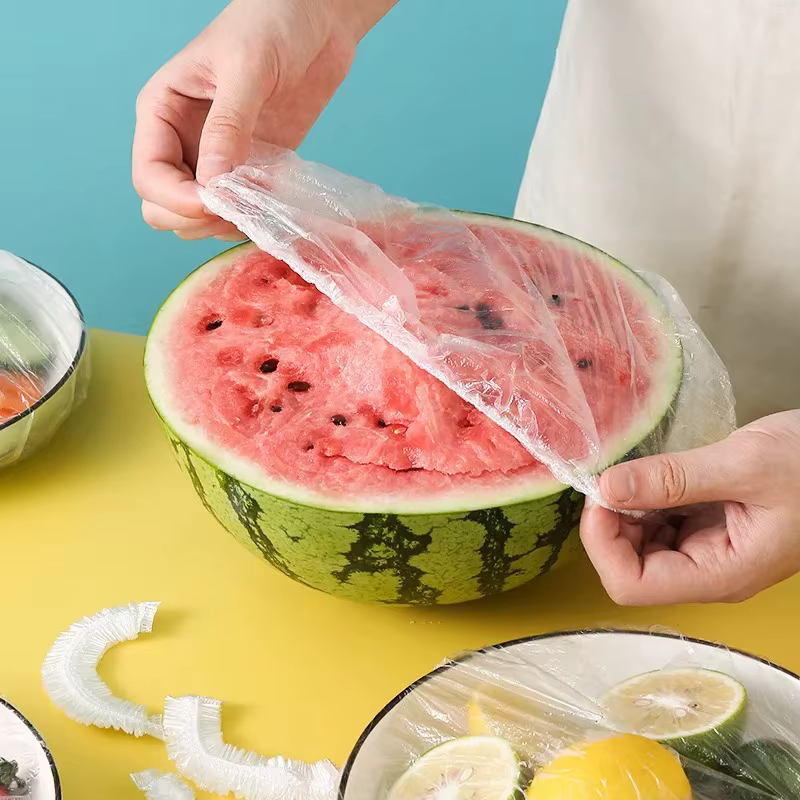 Couvercle alimentaire jetable Saran Wrap, couverture intestinale de qualité alimentaire, sac en plastique de conservation de la fraîcheur, accessoires de rangement de cuisine