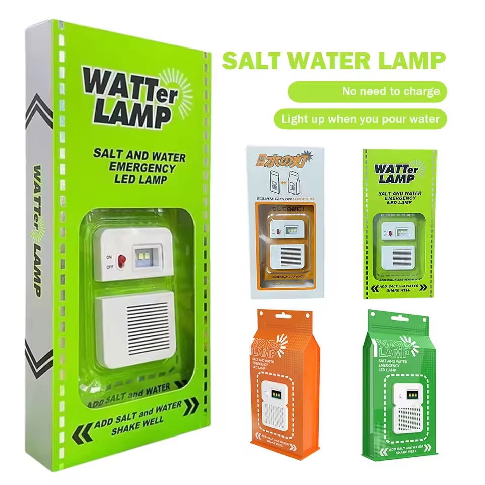 Lampe à eau salée Portable Camping en plein air lumière 3 Mode d'éclairage économie d'énergie LED