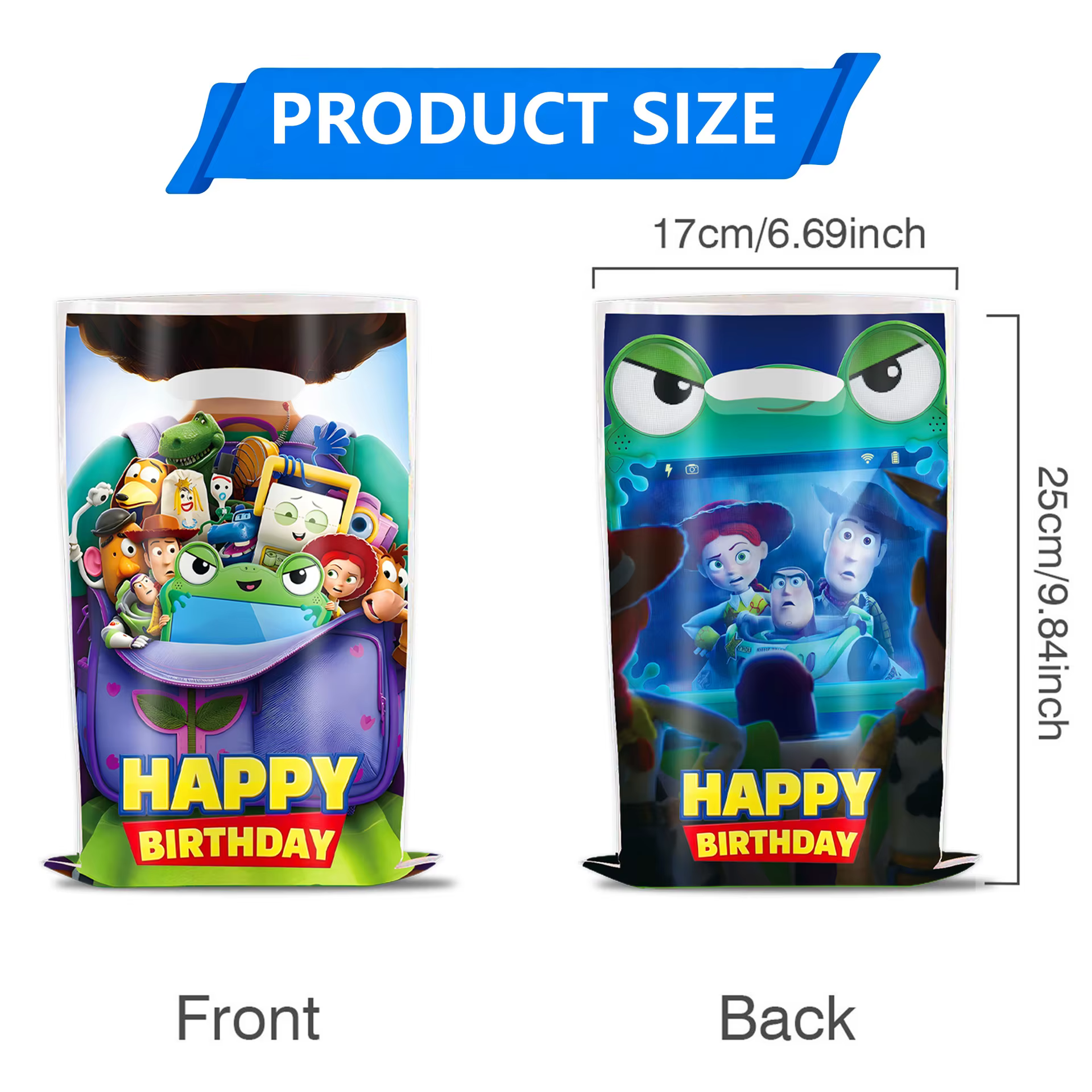 10 à 30 sacs cadeaux d'anniversaire sur le thème de Toy Story, sacs en plastique pour bonbons et trésors avec poignées, adaptés aux cadeaux de fête et aux objets à offrir