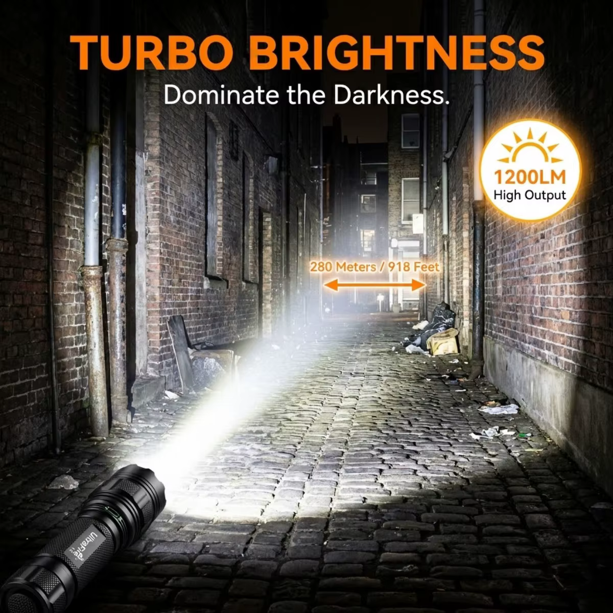 T1X Kit Lampe Torche Tactique 1200 Lumens avec Étui Magnétique à Tir Rapide 18650 USB-C Rechargeable Police Sécurité