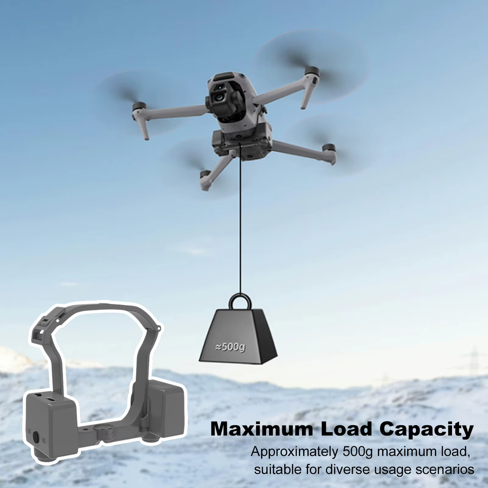 Système de largage aérien LED pour Air 3/3S avec chargement Type-C, accessoire de drone pour livraison de cadeaux/sauvetage