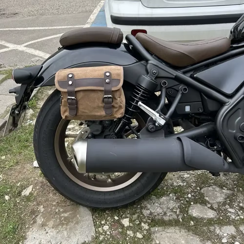 Sac de moto universel rétro, sac latéral avec sac étanche amovible, sac de voyage pour moto, sac à outils, sac de randonnée