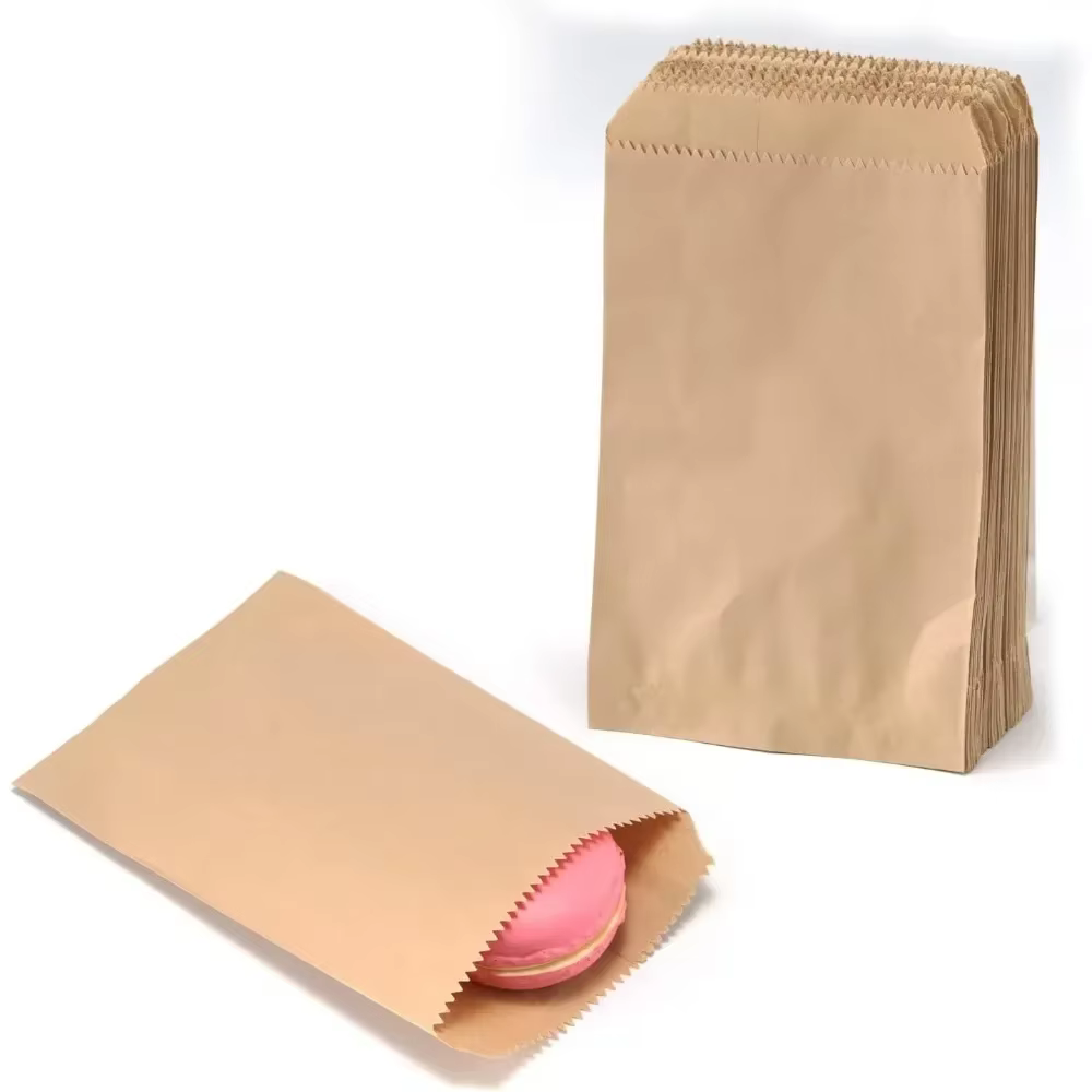10x15cm,8x15cm,13x18cm, 4x6 pouces 50 pièces sac plat en papier Kraft petits sacs en papier pour l'emballage de fête de noël