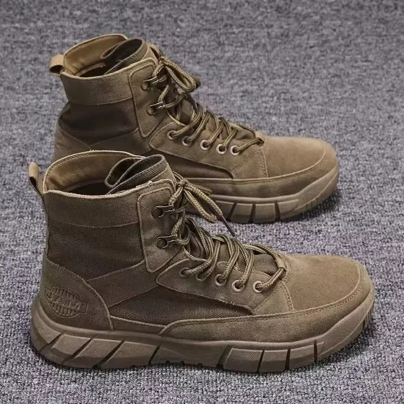 Bottes de combat kaki désert marron chaussures bottes d'entraînement légères bottes de randonnée pour botte tactique homme chaussures de randonnée en plein air
