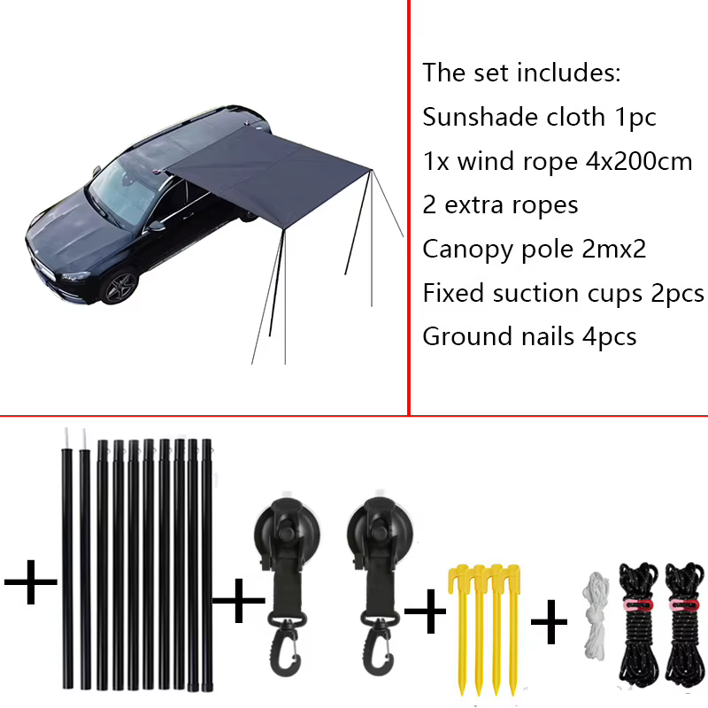 Parasol de camping, tente de toit latérale pour voiture