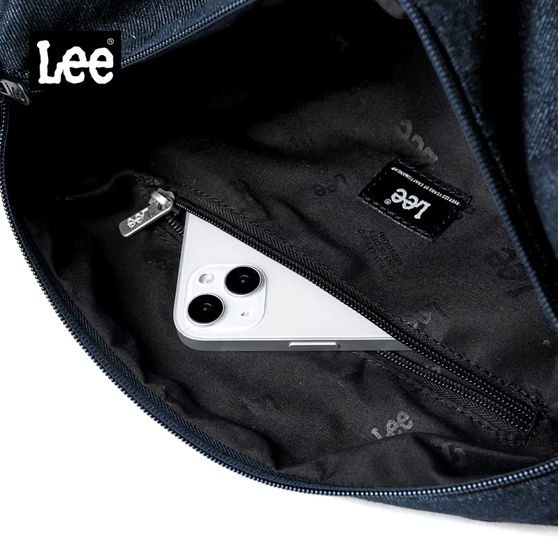LEE Simple léger élégant carré Denim sac à bandoulière femmes homme une poche Hobo jean bleu moyen Ipad sacs à bandoulière