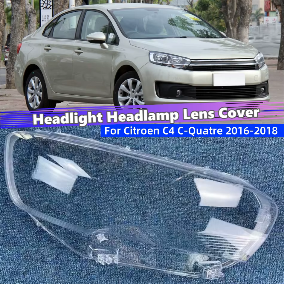 Verre de lampe avant entièrement Transparent en Polycarbonate, haute brillance, pour citroën C4 c-quatre 2016 2017 2018