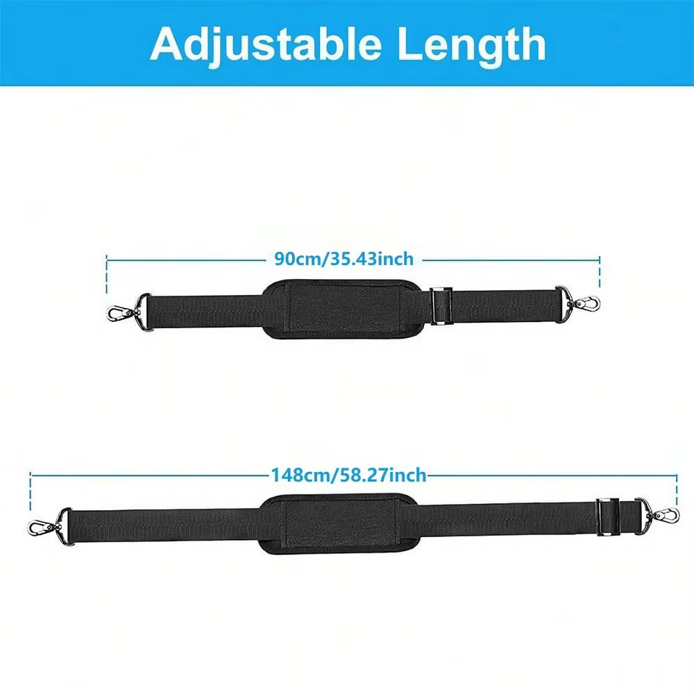 Sangle d'épaule de sac à bandoulière minimaliste noir