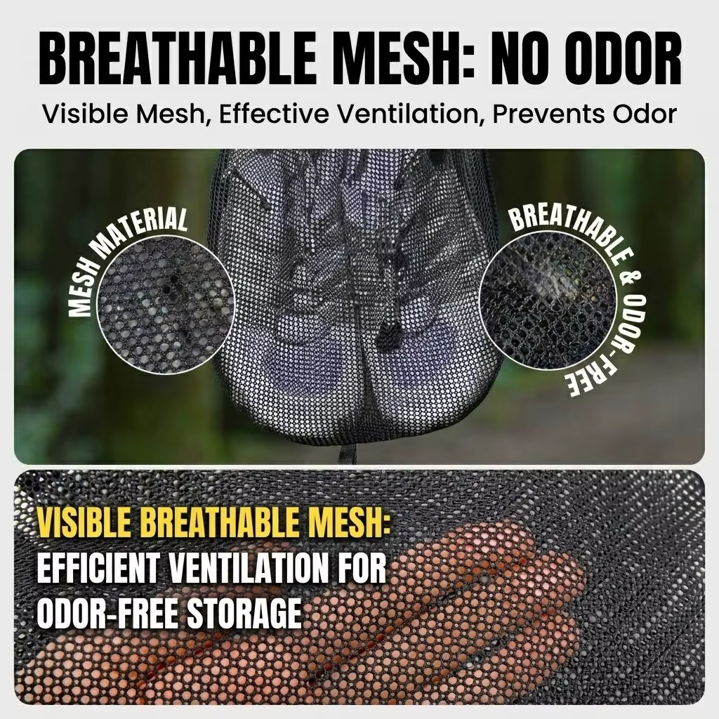Pochette à chaussures portable pour sac à dos - Organisateur respirant et anti-poussière pour le trekking en plein air, les sports et le rangement des bagages de voyage