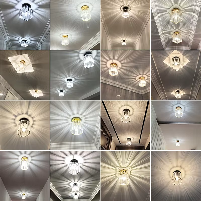 Plafonnier nordique moderne en cristal, plafonnier d'intérieur, couloir, escalier, chambre à coucher, Restaurant, décoration de la maison