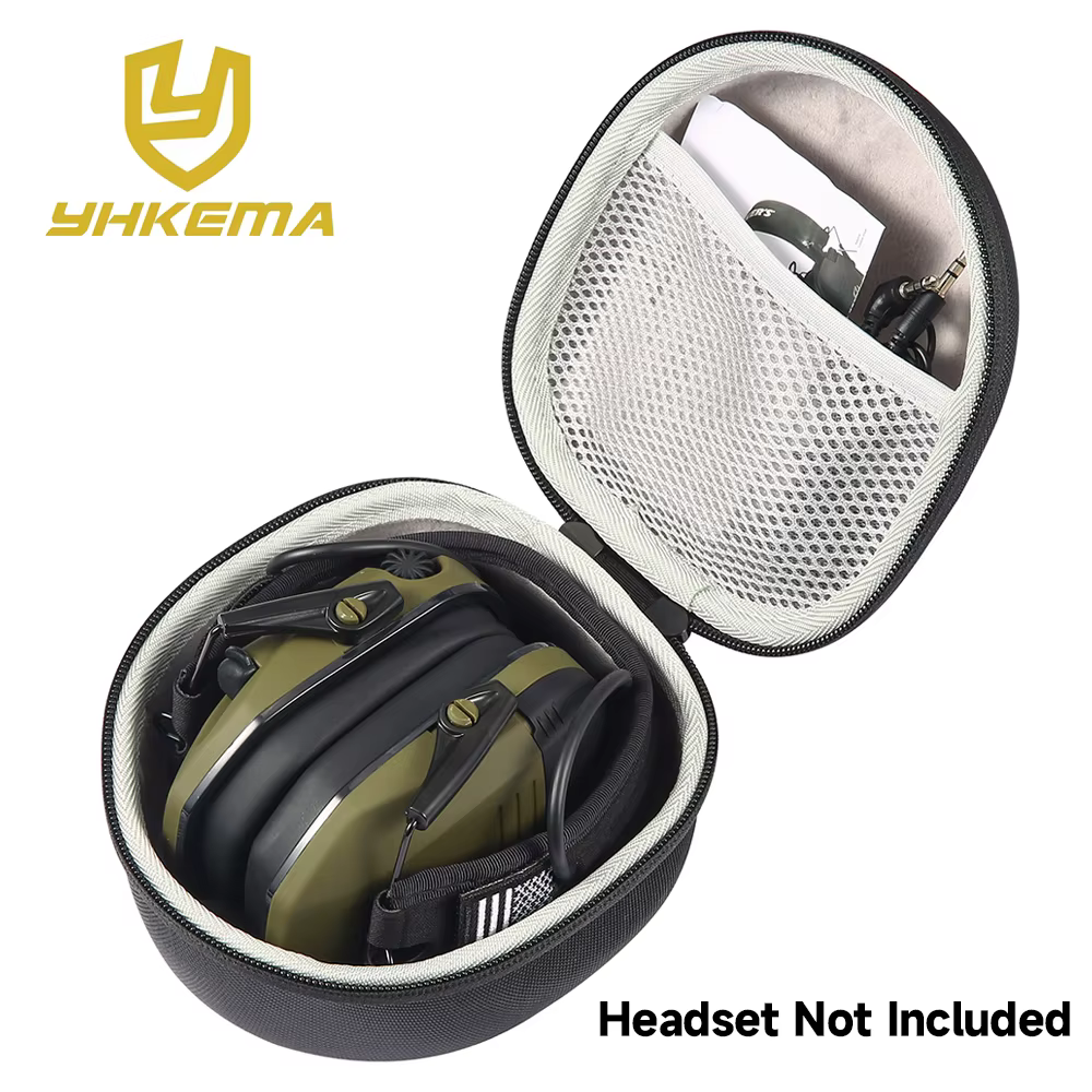 YHKEMA mallette de rangement boîte casque tactique écouteurs accessoires sac de rangement Portable pour casque de tir tactique pliable