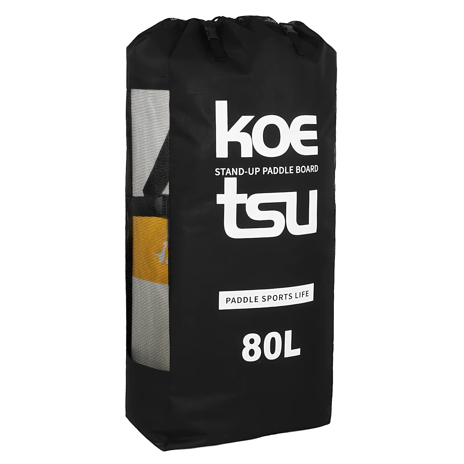 KOETSU SUP Sac à dos à séchage rapide Tissu Oxford renforcé noir pour planches à pagaie jusqu'à 3