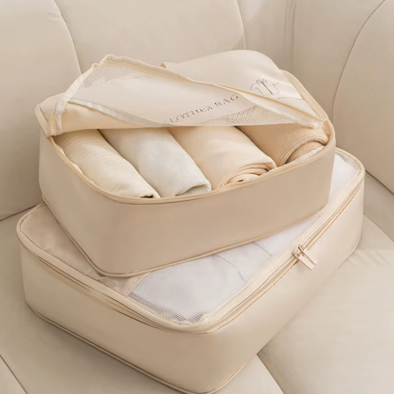 Lot de 6 sacs de compression de voyage, organiseurs de vêtements portables pour valise, étuis de rangement étanches pour bagages, sacs de rangement pour tiroirs