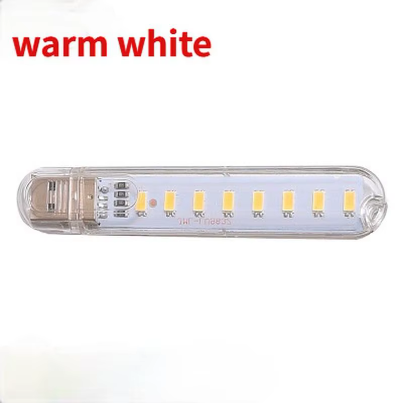 1 pièces 8 LED Mini lampe USB Portable DC 5V Camping USB éclairage pour PC