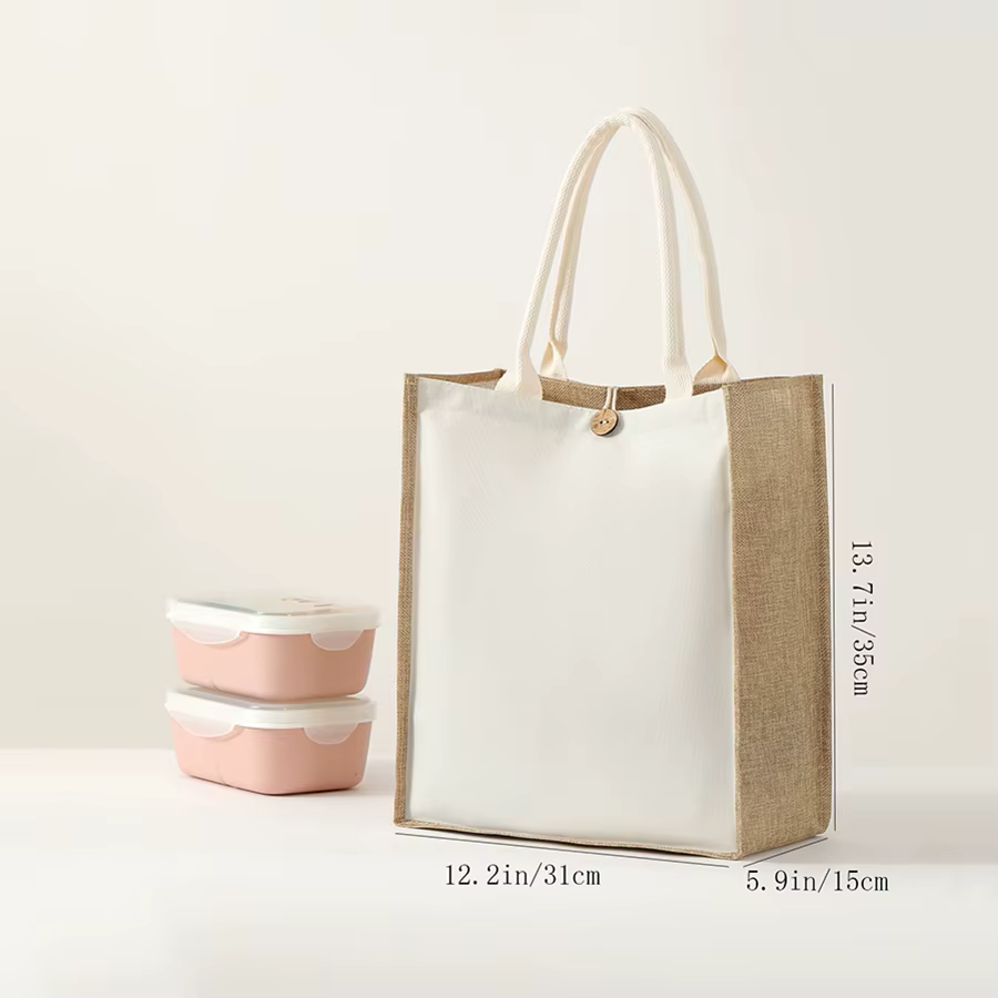 Sac en toile de chanvre comme souvenir, sac à main vierge en coton et chanvre jaune