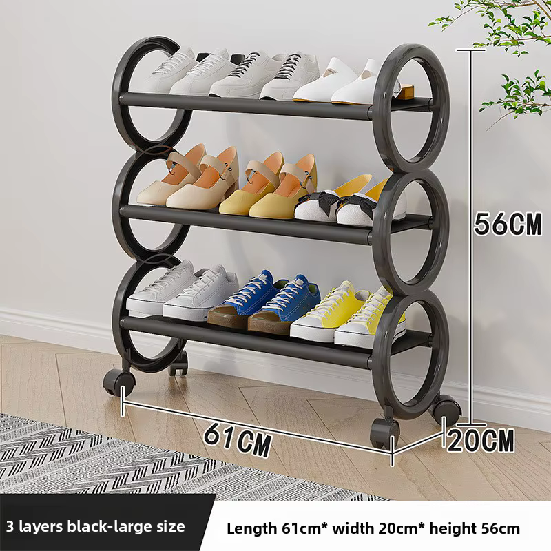 Meuble à chaussures étroit anti-poussière pour entrée et couloir, organisateur de rangement multi-niveaux simple pour la maison, vente en gros (1 pièce)