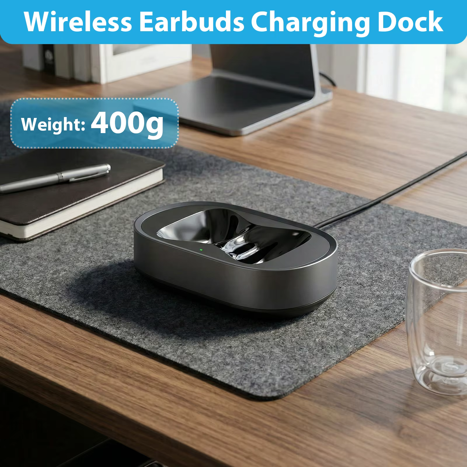 Support de charge pour écouteurs compatible avec AirPods Max, station de charge USB-C pour casque avec double connecteur, accessoires pour écouteurs
